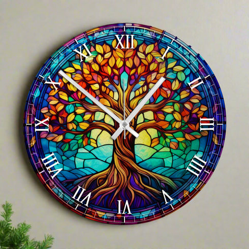 Tree of Life Suncatcher Effect Clock
